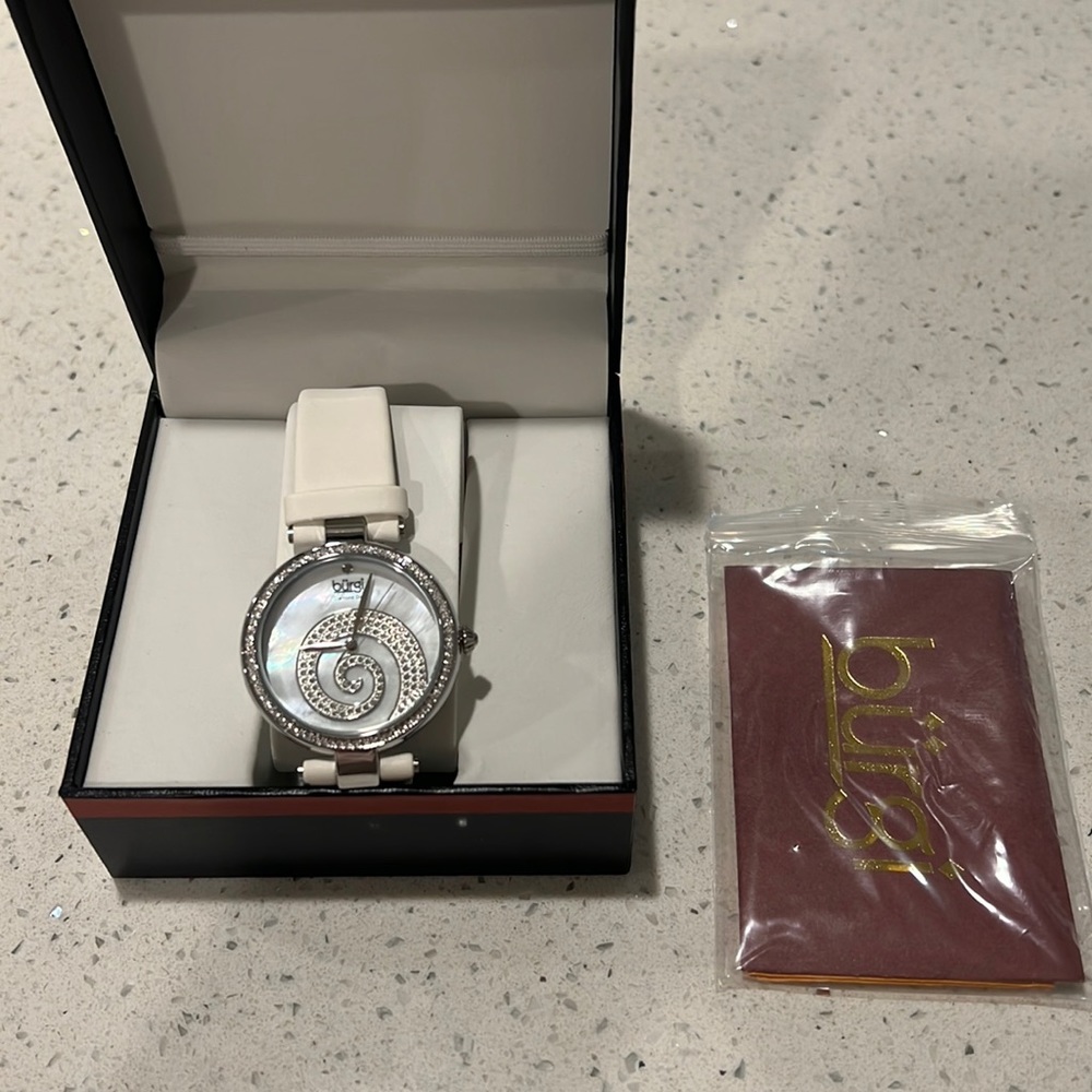 Burgi Vement Satin Strap Watch